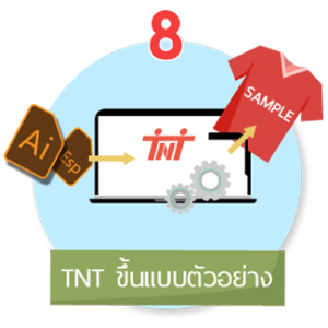 ขั้นตอนที่ 8 TNT ขึ้นแบบตัวอย่าง