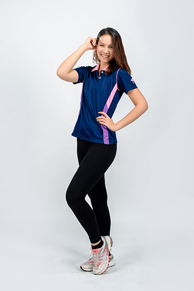 Polo shirt woman blue purple