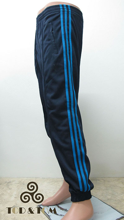 กางเกงพละ แถบข้างสีน้ำเงิน 3 เส้น ขาจั๊ม